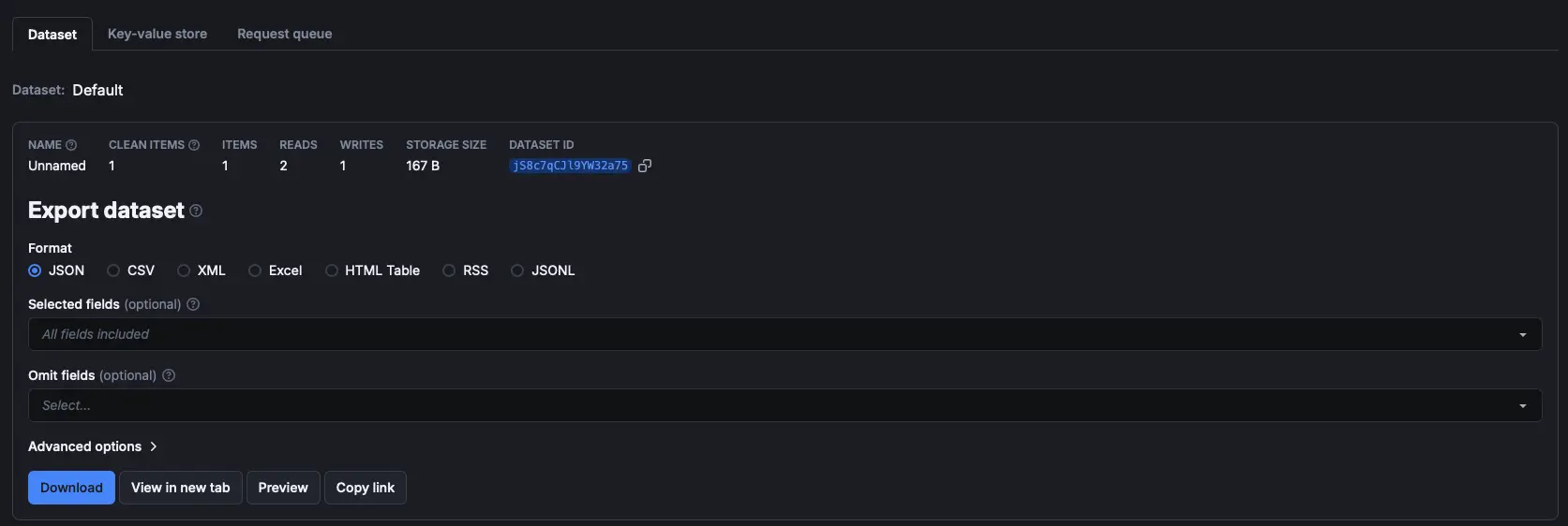 actor-export-dataset